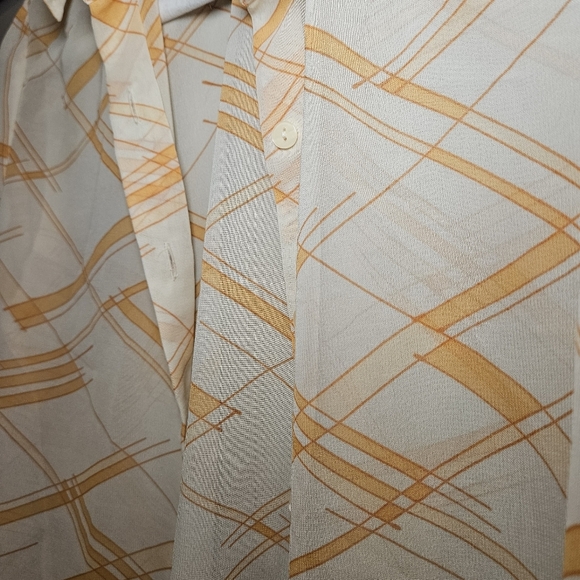 Retro Orange Sheer United Colors Of Benton Button Down - Picture 6 of 8
